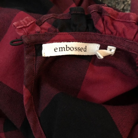 Plaid Ruffled Dress Top - Picture 3 of 3